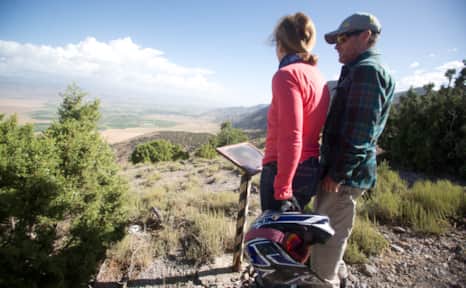 You'll find historical markers along the Paiute Trail.
