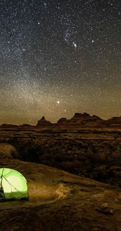 Tent camping in Canyonlands