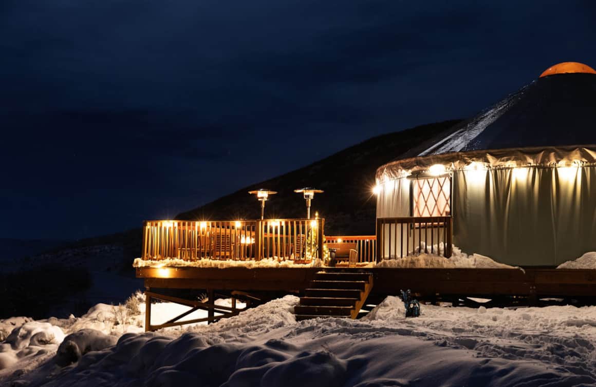 The Nordic Yurt is located at Soldier Hollow Nordic Center, a famed venue built for the 2002 Winter Olympics.